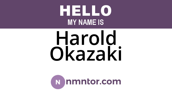Harold Okazaki