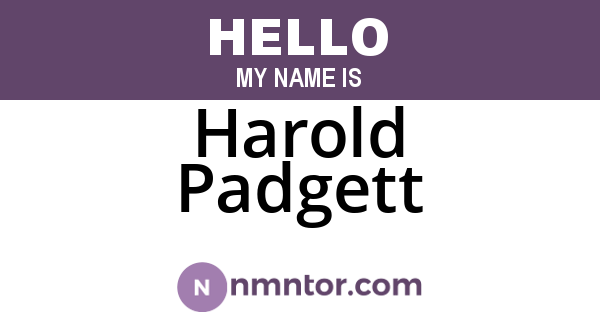 Harold Padgett