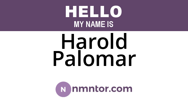 Harold Palomar
