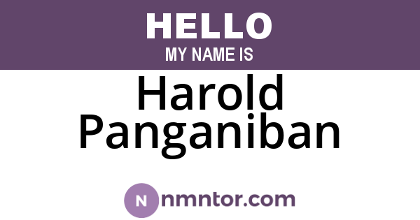 Harold Panganiban