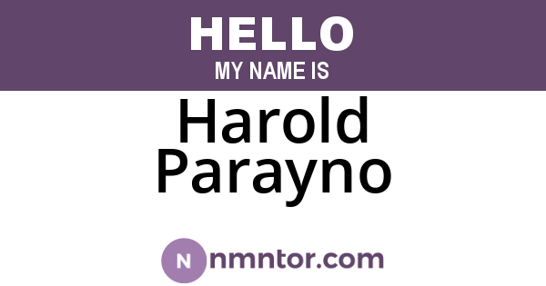Harold Parayno
