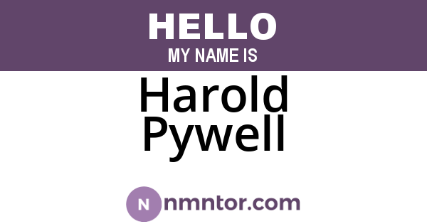 Harold Pywell