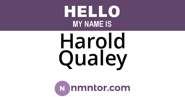 Harold Qualey