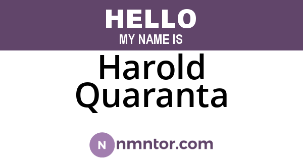 Harold Quaranta