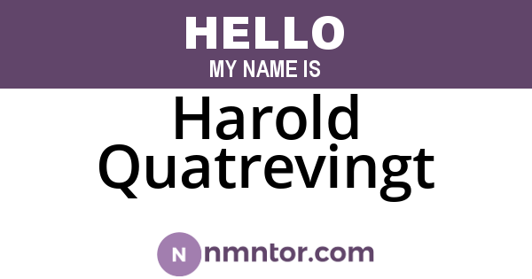Harold Quatrevingt