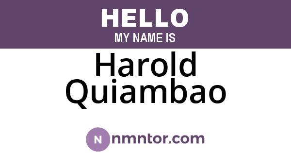 Harold Quiambao