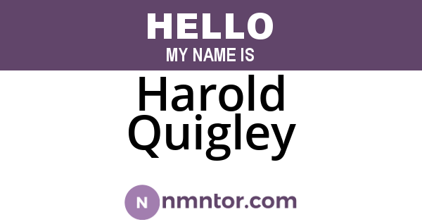 Harold Quigley