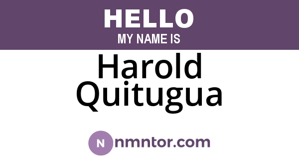 Harold Quitugua
