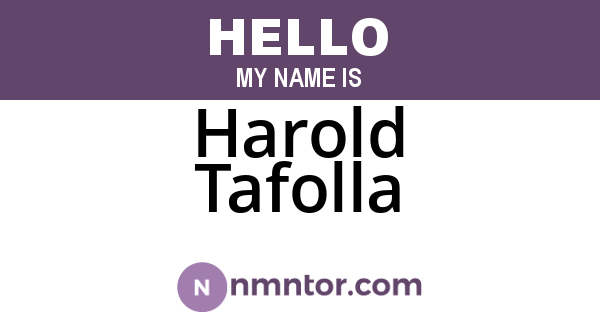 Harold Tafolla