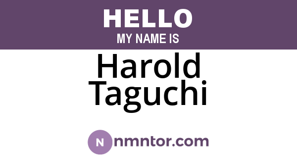 Harold Taguchi