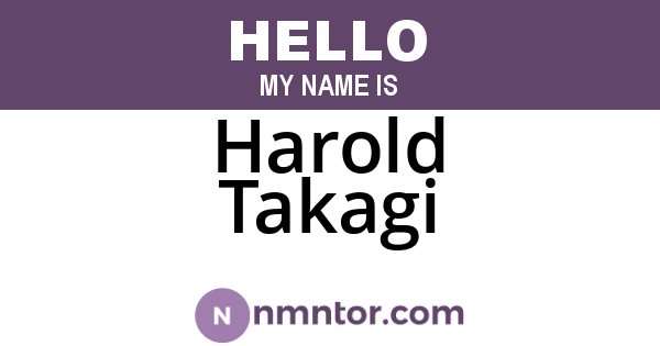 Harold Takagi