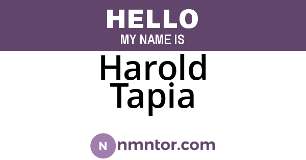 Harold Tapia