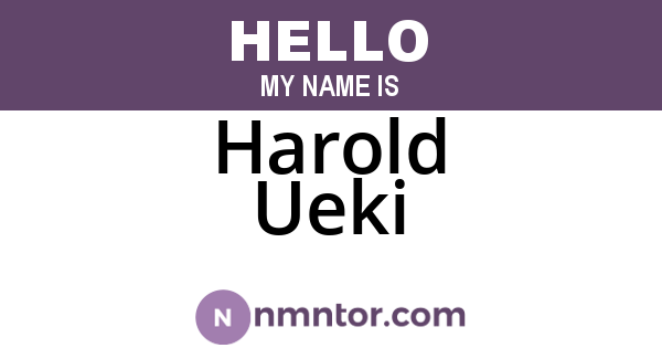 Harold Ueki