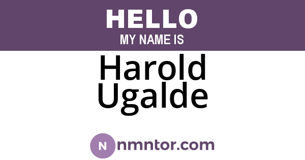 Harold Ugalde