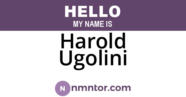 Harold Ugolini