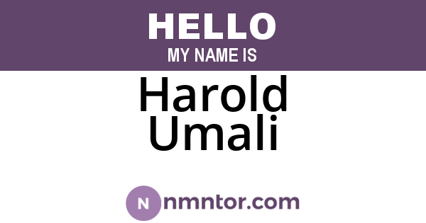 Harold Umali