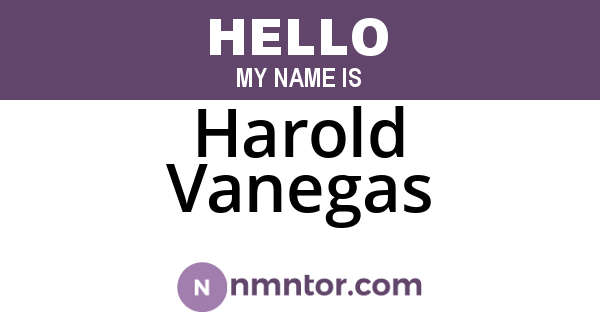 Harold Vanegas