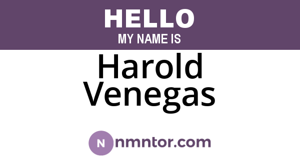 Harold Venegas