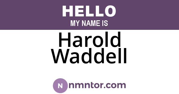 Harold Waddell