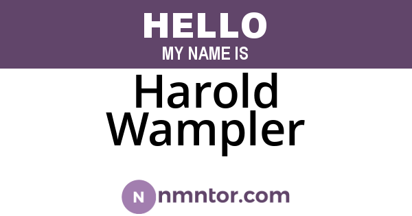 Harold Wampler
