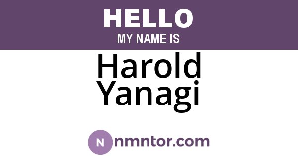 Harold Yanagi