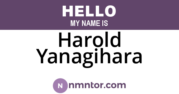 Harold Yanagihara