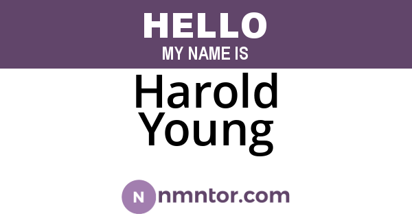 Harold Young