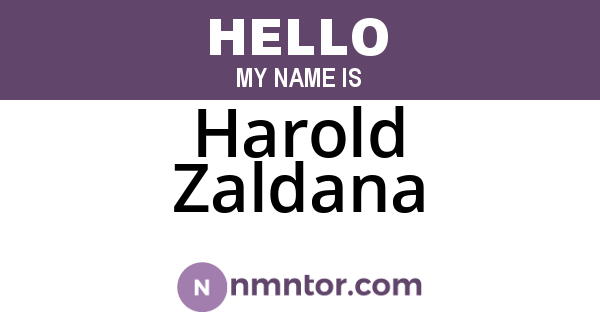 Harold Zaldana