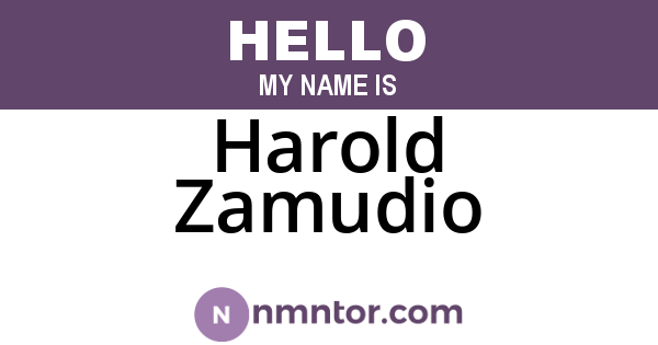 Harold Zamudio