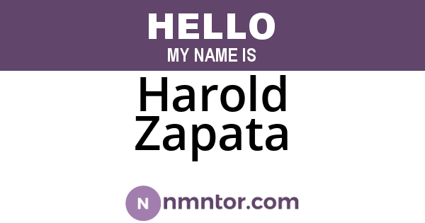 Harold Zapata