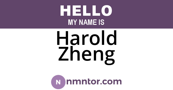 Harold Zheng