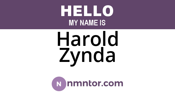 Harold Zynda