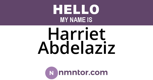 Harriet Abdelaziz