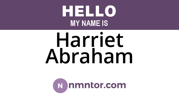 Harriet Abraham