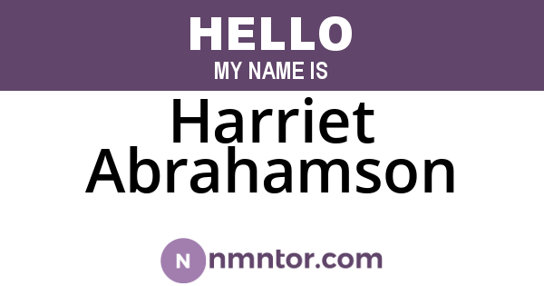 Harriet Abrahamson