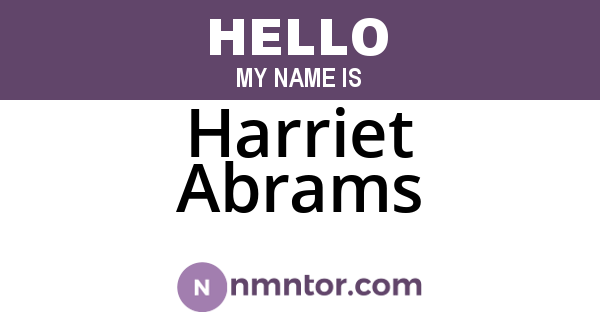 Harriet Abrams