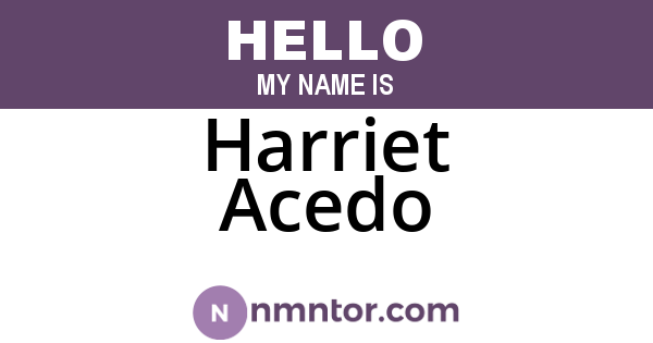 Harriet Acedo