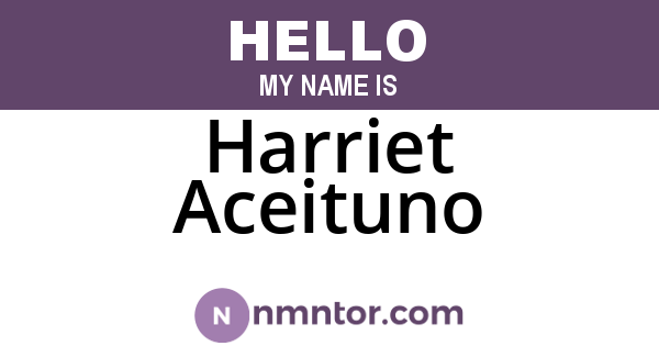 Harriet Aceituno