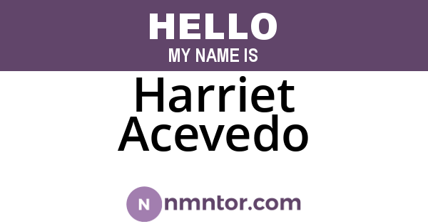 Harriet Acevedo