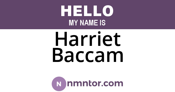 Harriet Baccam