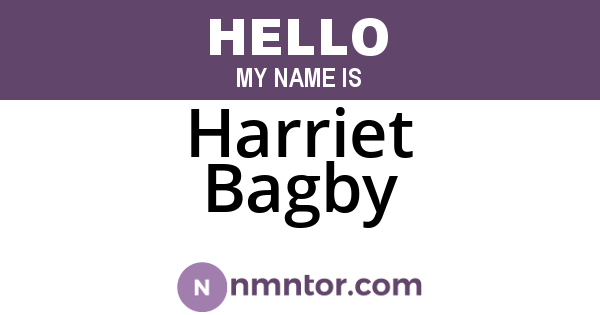 Harriet Bagby