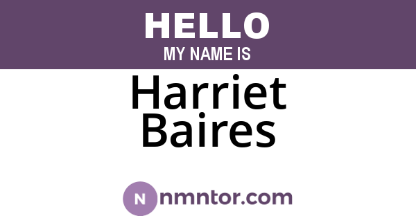 Harriet Baires