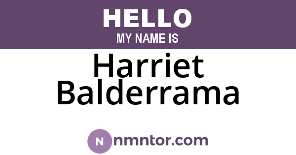 Harriet Balderrama