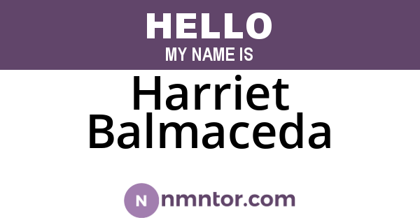 Harriet Balmaceda