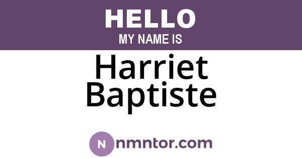 Harriet Baptiste