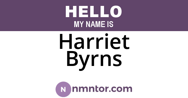 Harriet Byrns