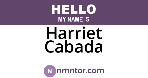 Harriet Cabada