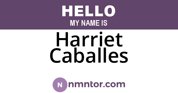 Harriet Caballes