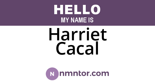 Harriet Cacal