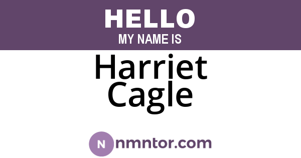 Harriet Cagle